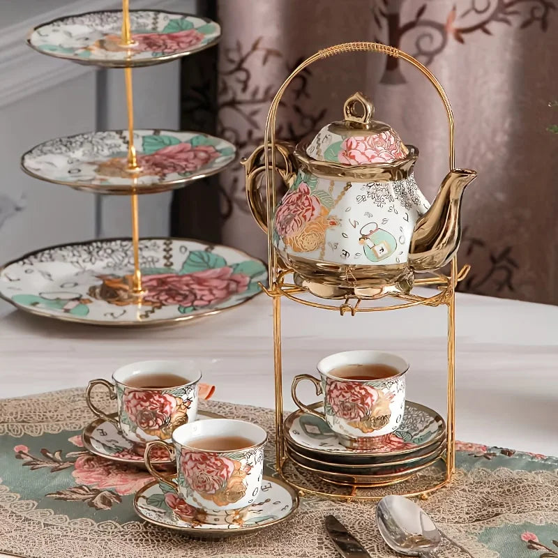 Floral Ceramic Tea Set
