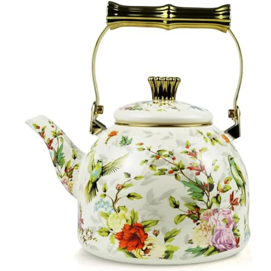 Vintage Enamel Tea Kettle
