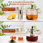 Glass Teapot with Infuser 50oz