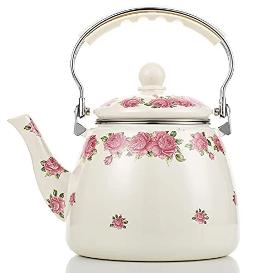 Floral Enamel Tea Kettle