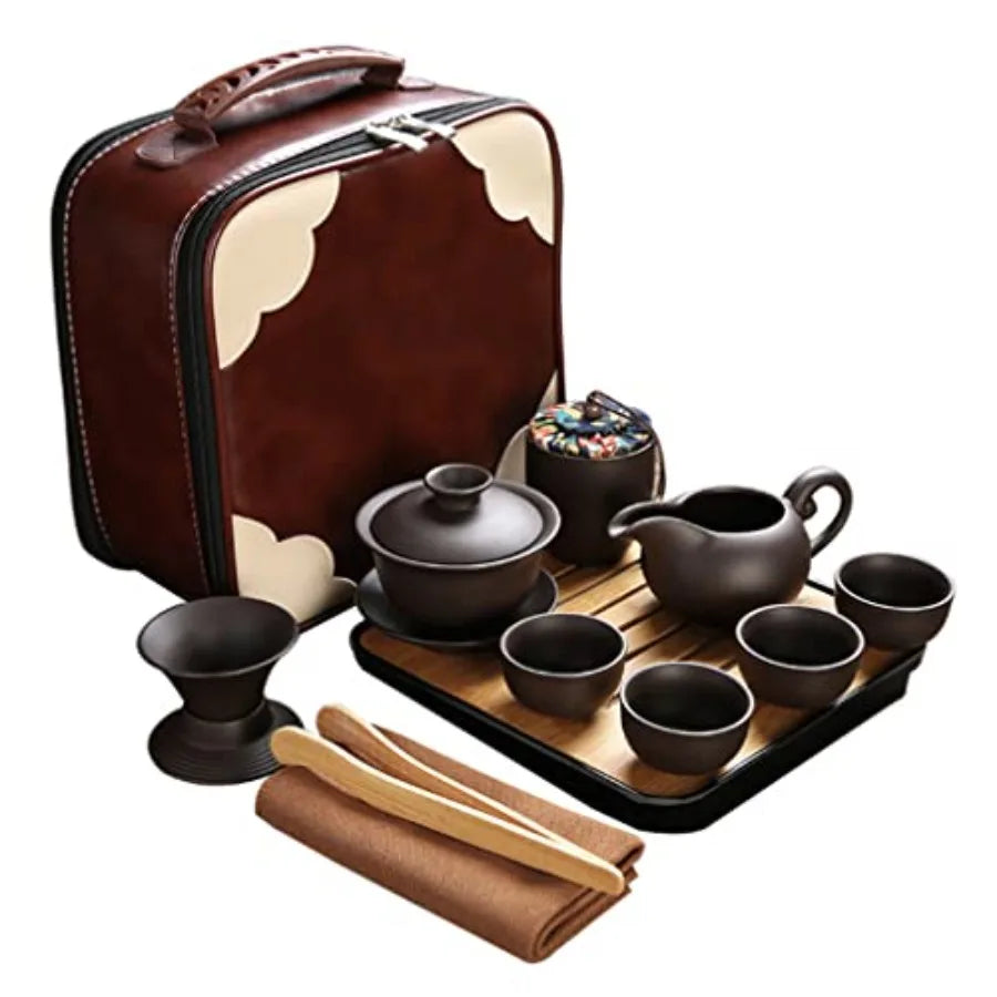 Purple Clay Travel Tea Set