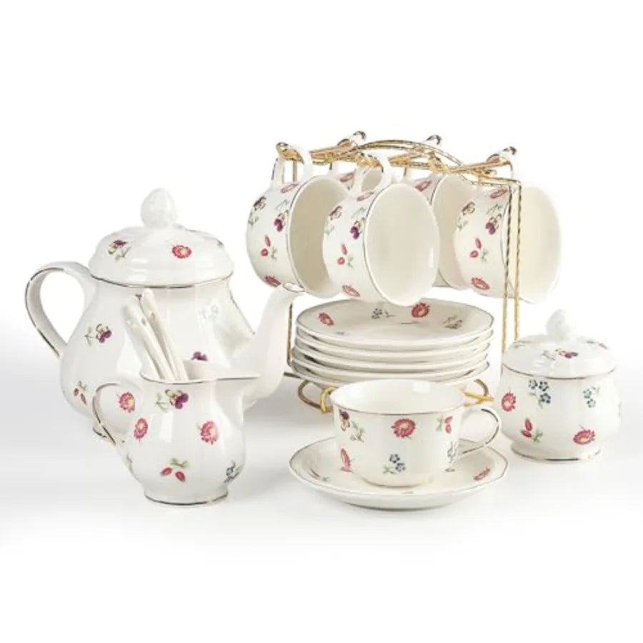Floral Porcelain Tea Set