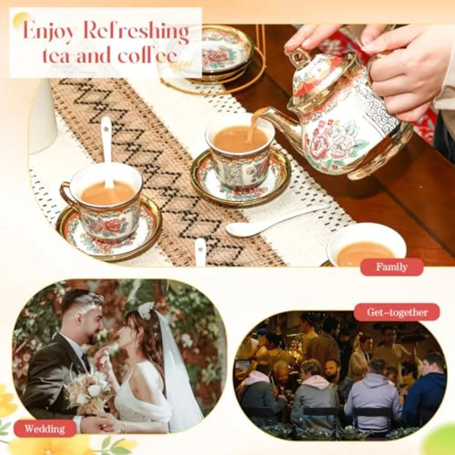 Floral Porcelain Tea Set