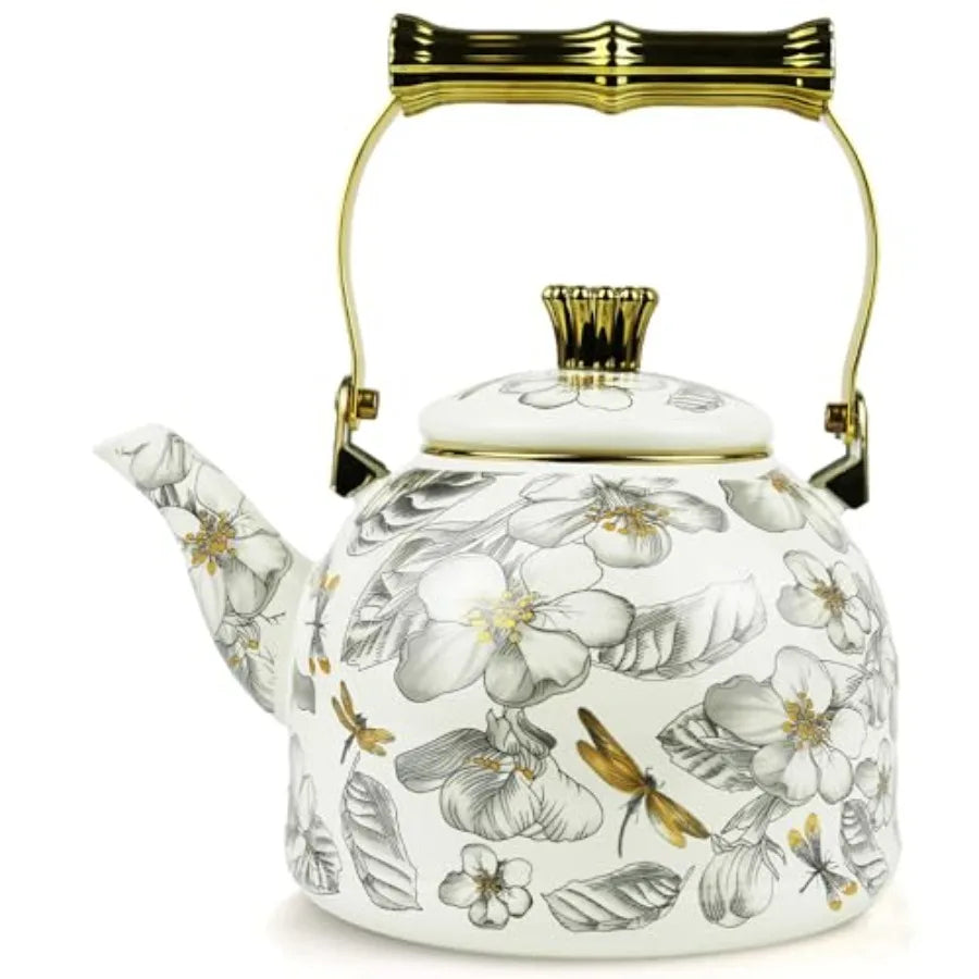 Vintage Enamel Tea Kettle