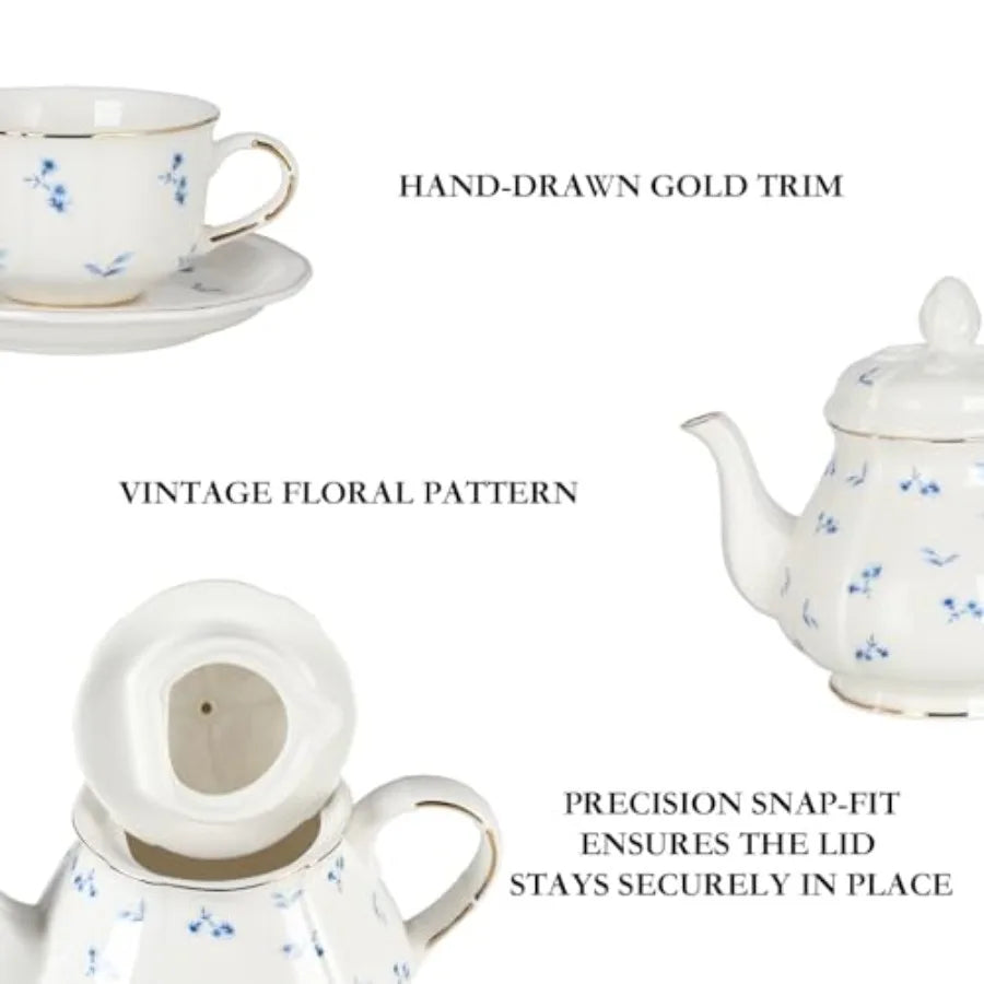 Floral Porcelain Tea Set