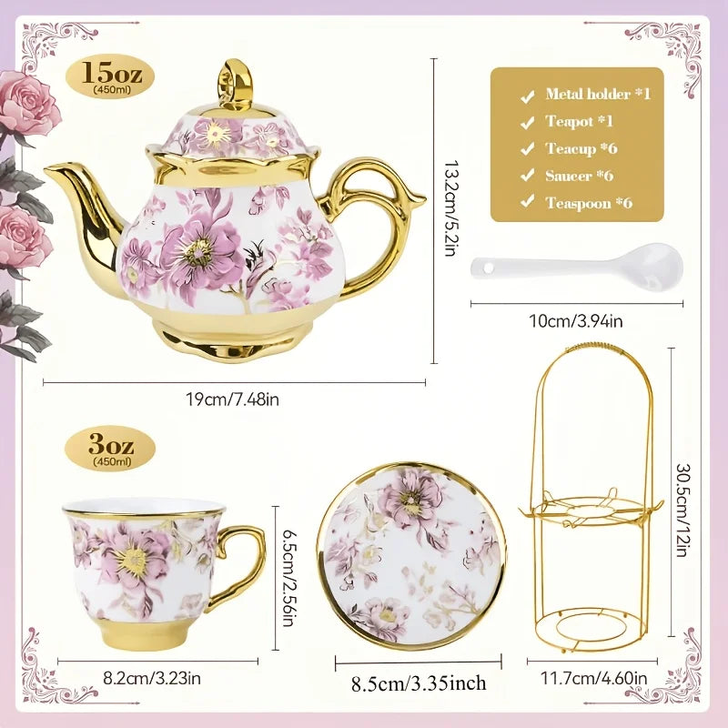 Floral Ceramic Tea Set