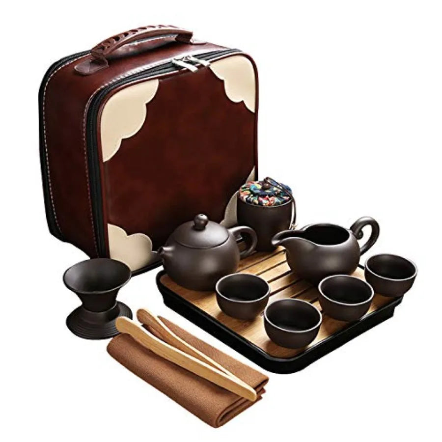 Purple Clay Travel Tea Set