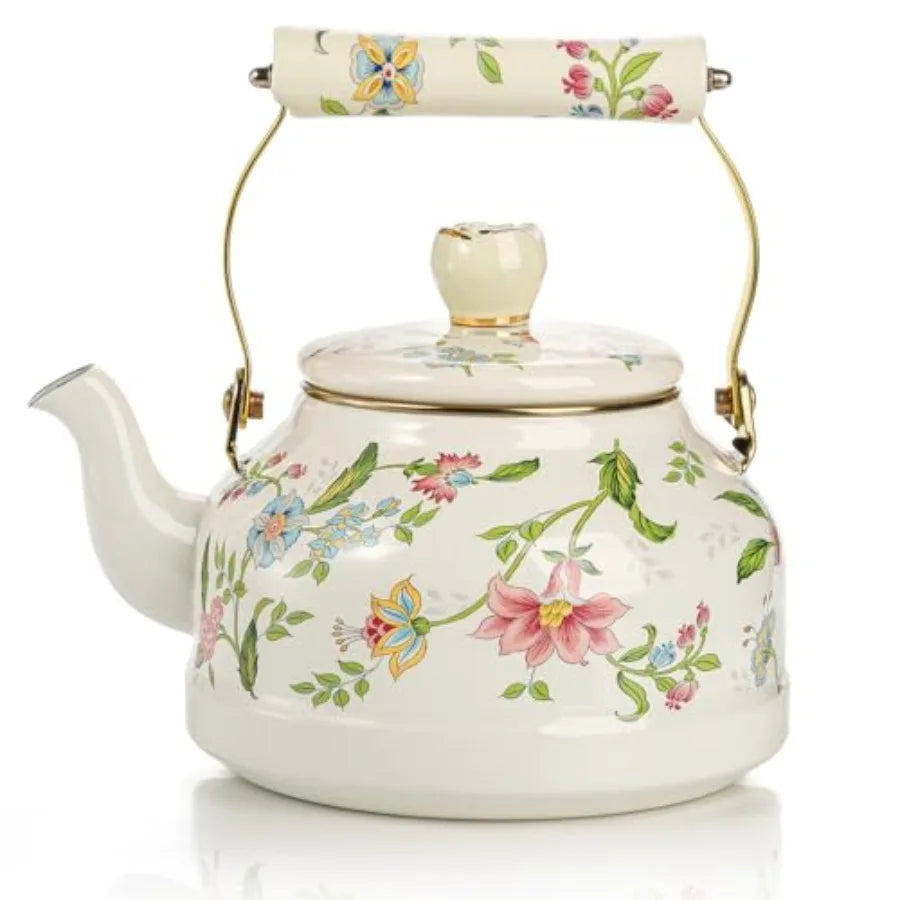 Vintage Enamel Tea Kettle
