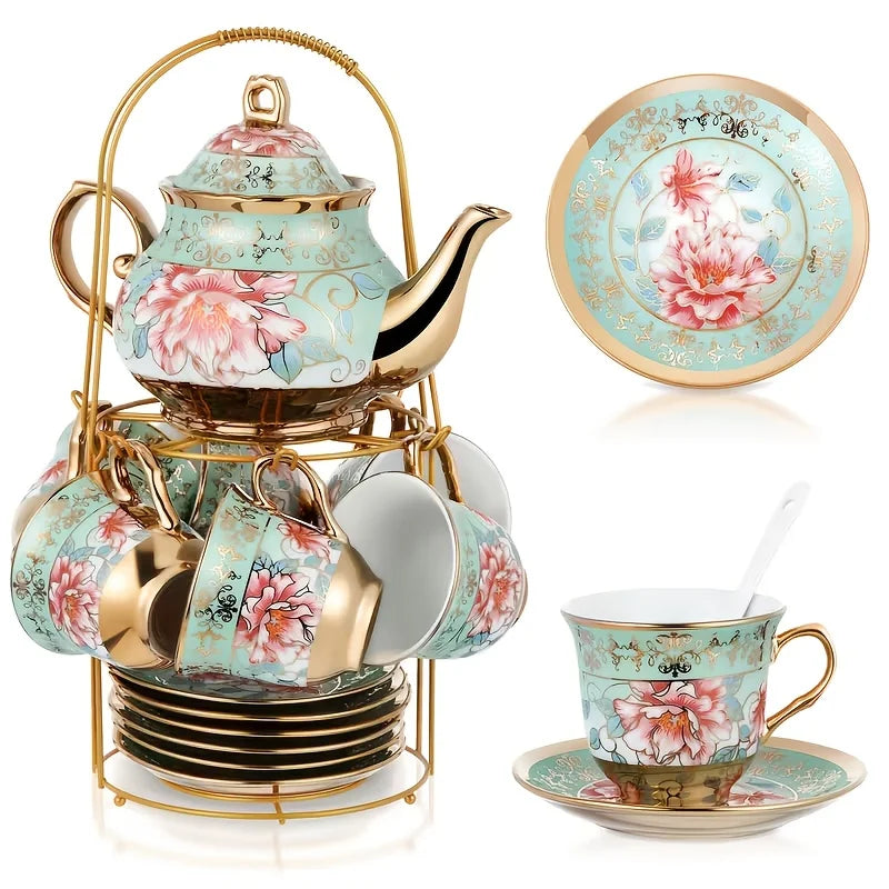 Floral Ceramic Tea Set