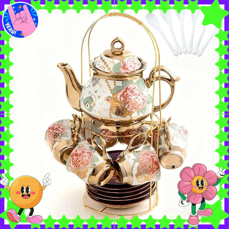 Floral Ceramic Tea Set