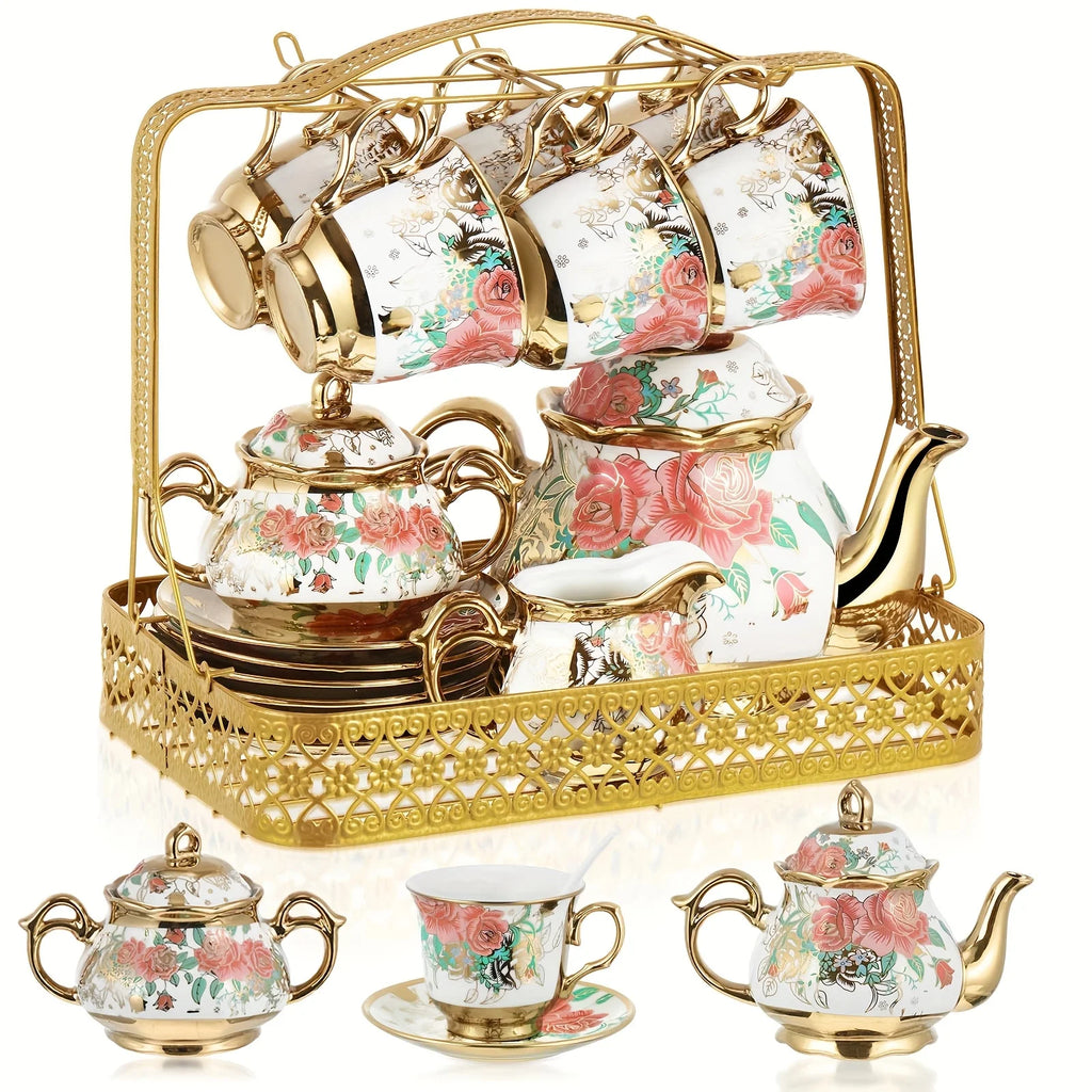 Pink Porcelain Tea Set
