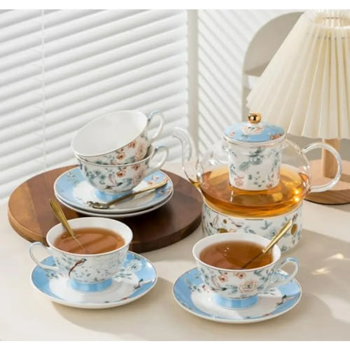 Blue Floral Tea Set
