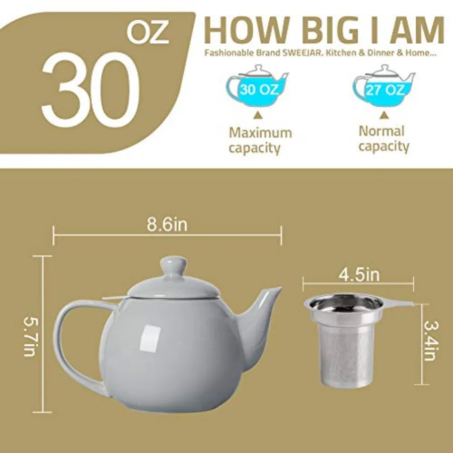 Porcelain Teapot with Infuser