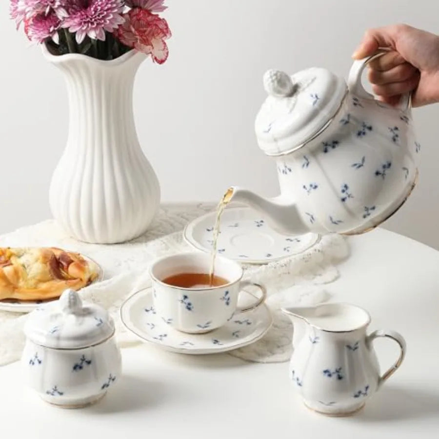 Floral Porcelain Tea Set