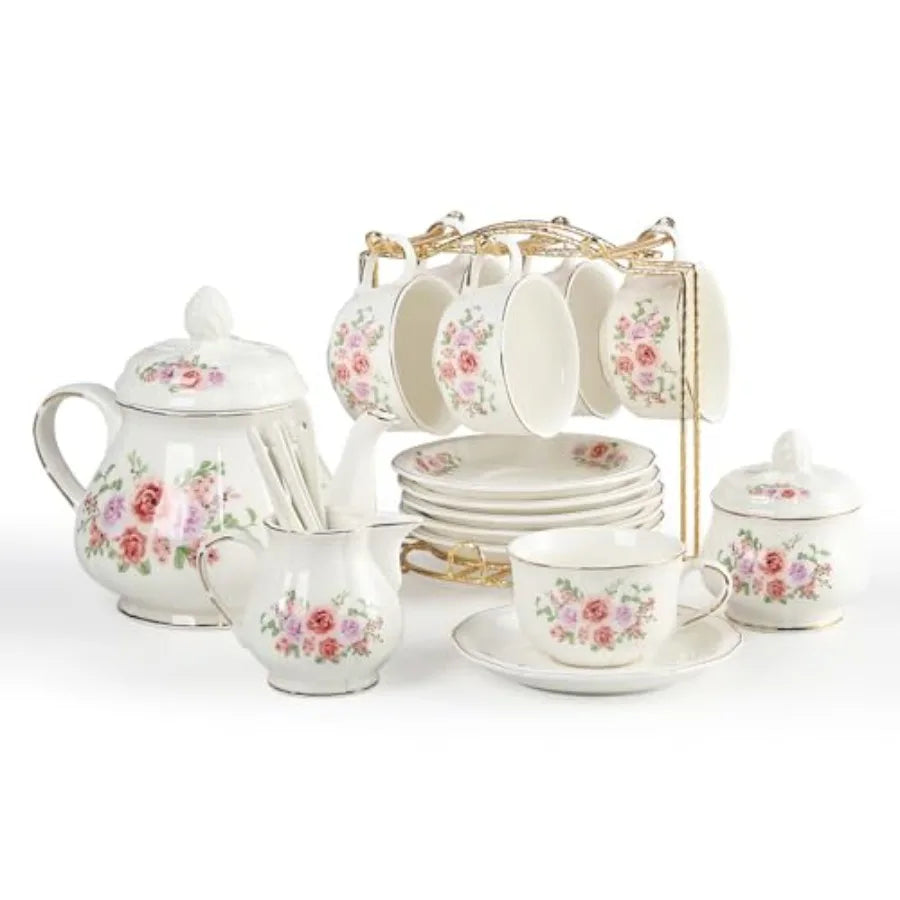 Floral Porcelain Tea Set