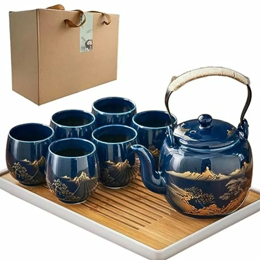 Blue Porcelain Tea Set