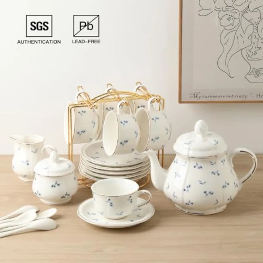 Floral Porcelain Tea Set