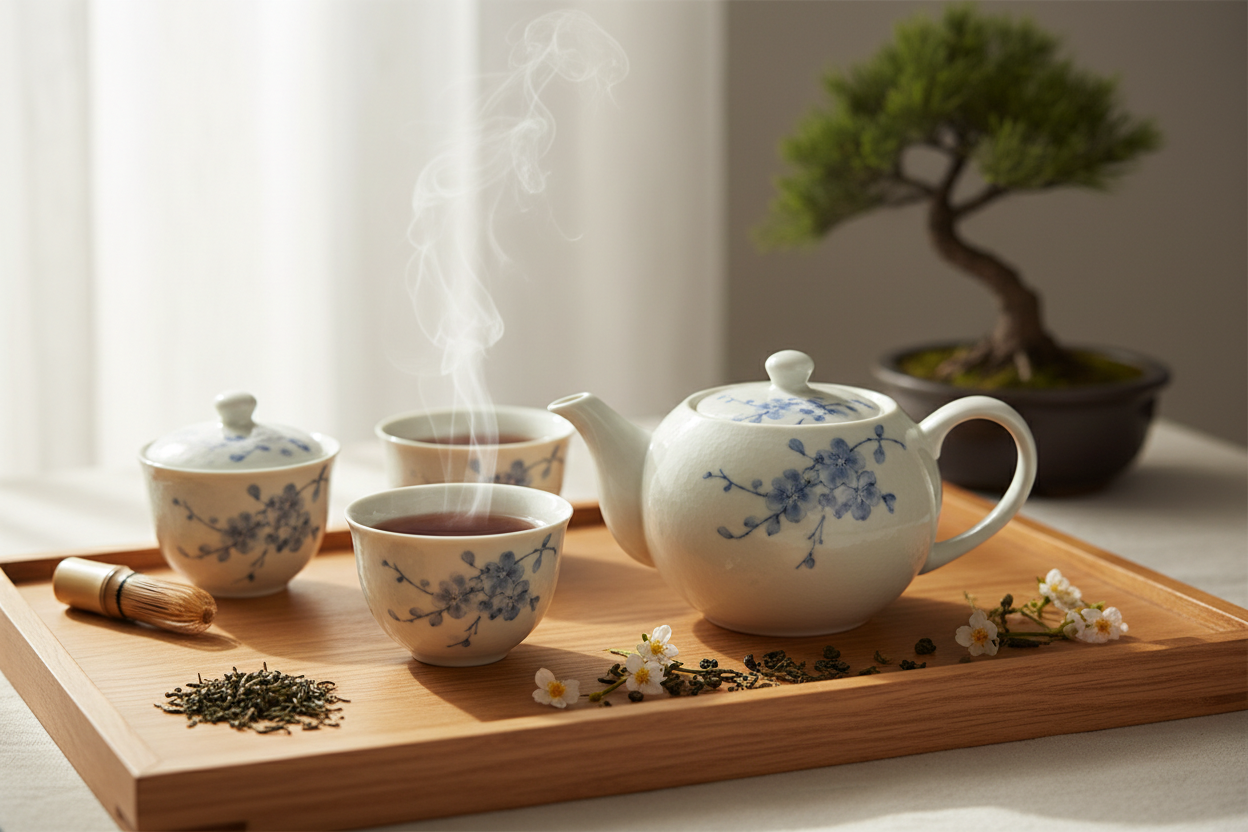 Japanese Porcelain Tea Set Lifestyle